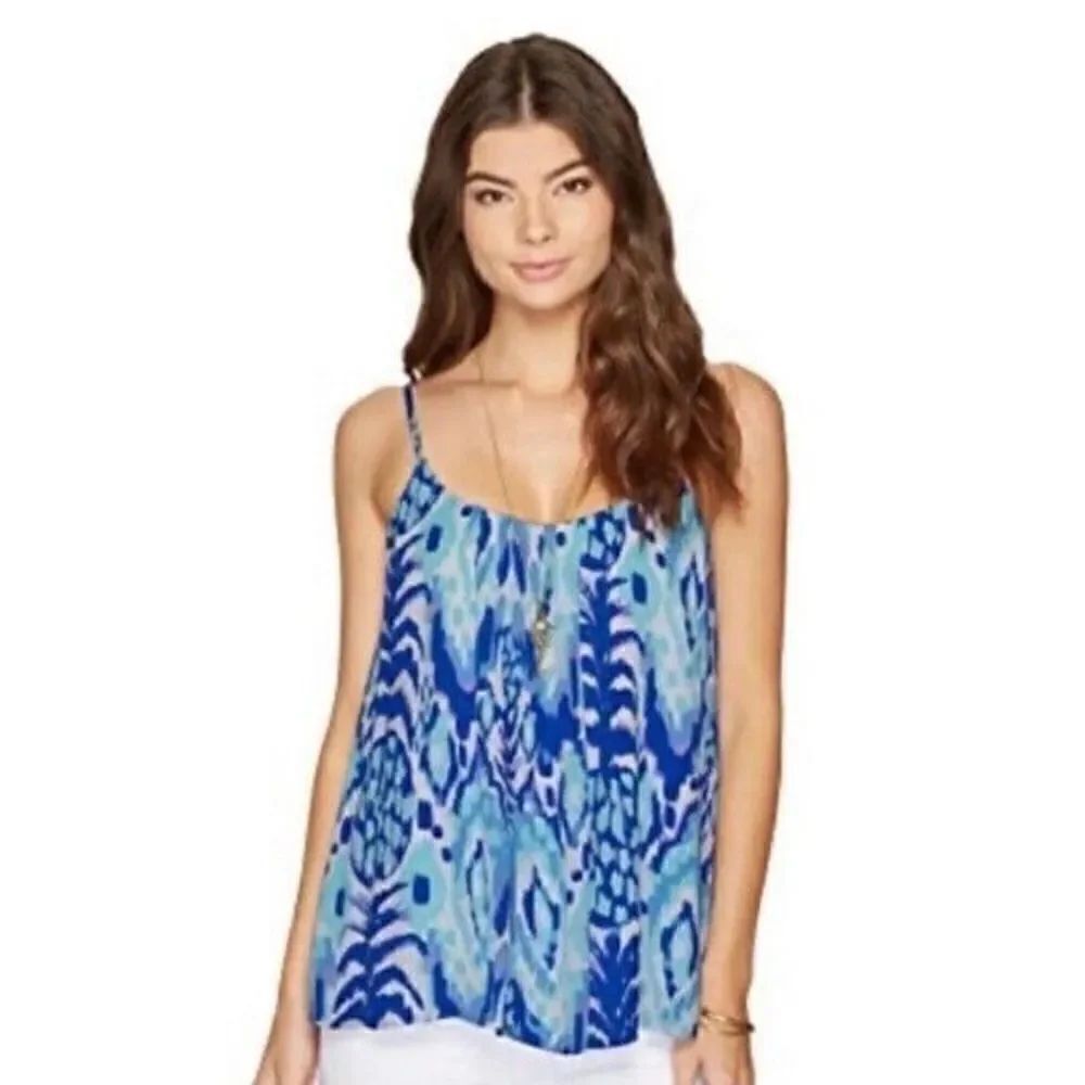Lilly Pulitzer Serene Call Me Essie Pineapple Printed Tank Top Size Small